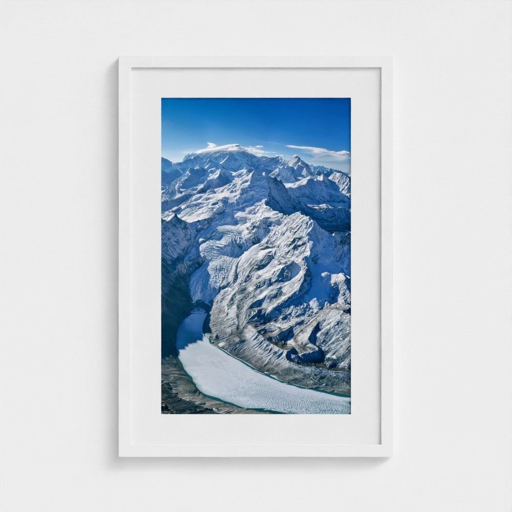 Glacier Veins | Premium Framed Mountain Wall Art