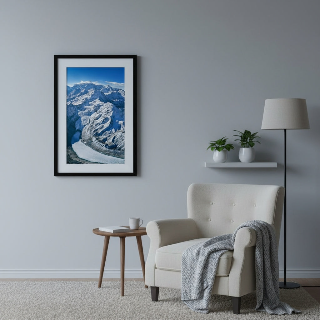 Glacier Veins | Premium Framed Mountain Wall Art