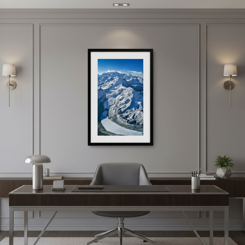 Glacier Veins | Premium Framed Mountain Wall Art