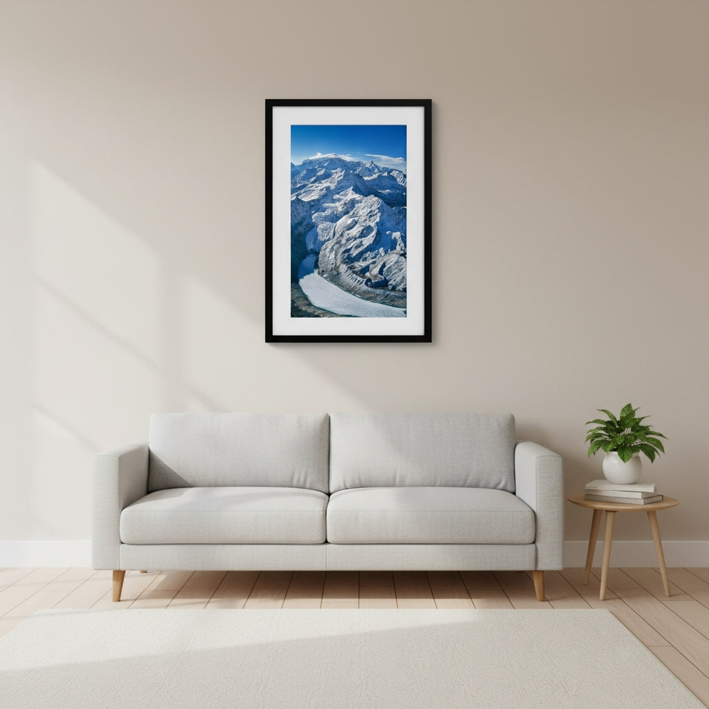 Glacier Veins | Premium Framed Mountain Wall Art