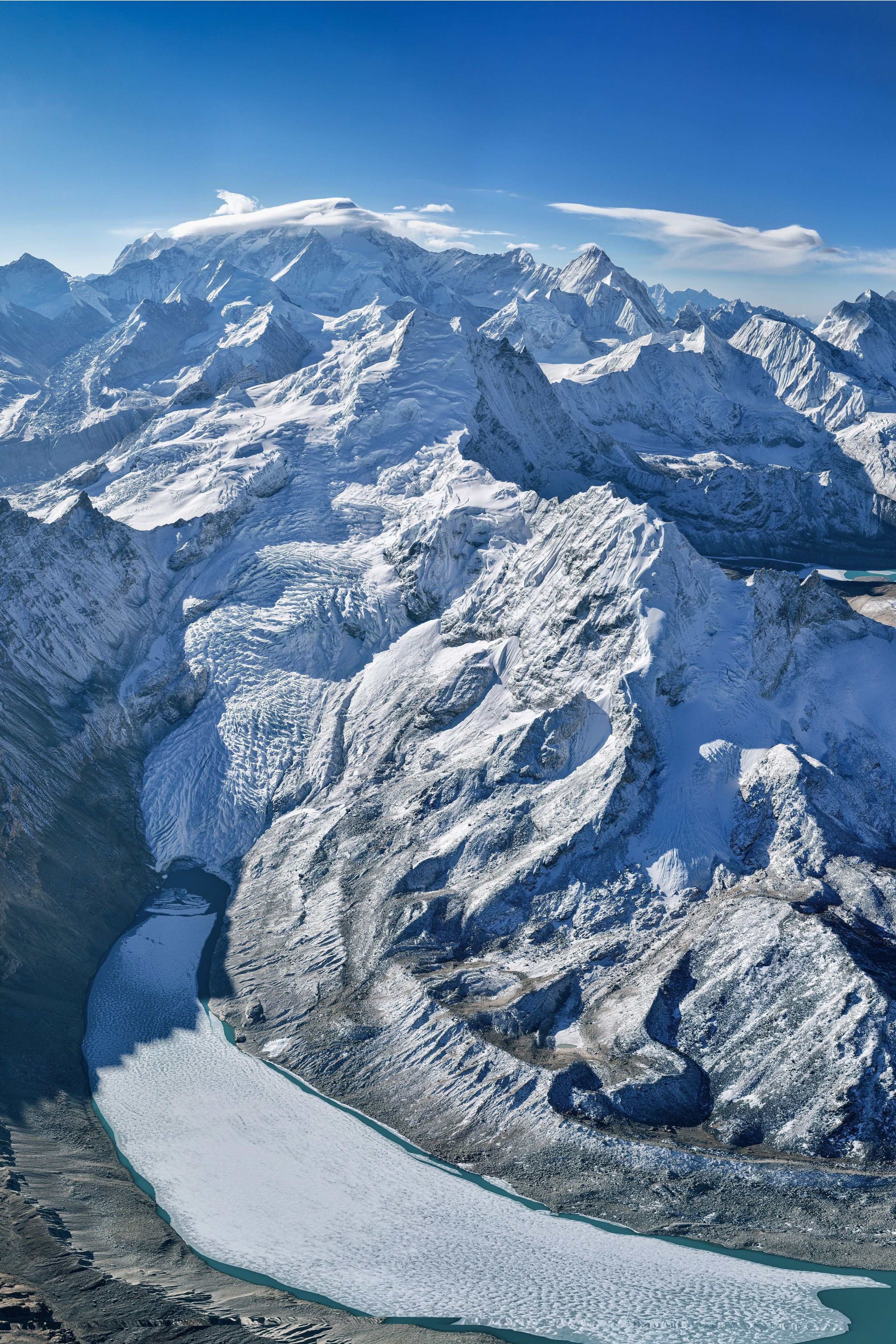 Glacier Veins | Premium Framed Mountain Wall Art