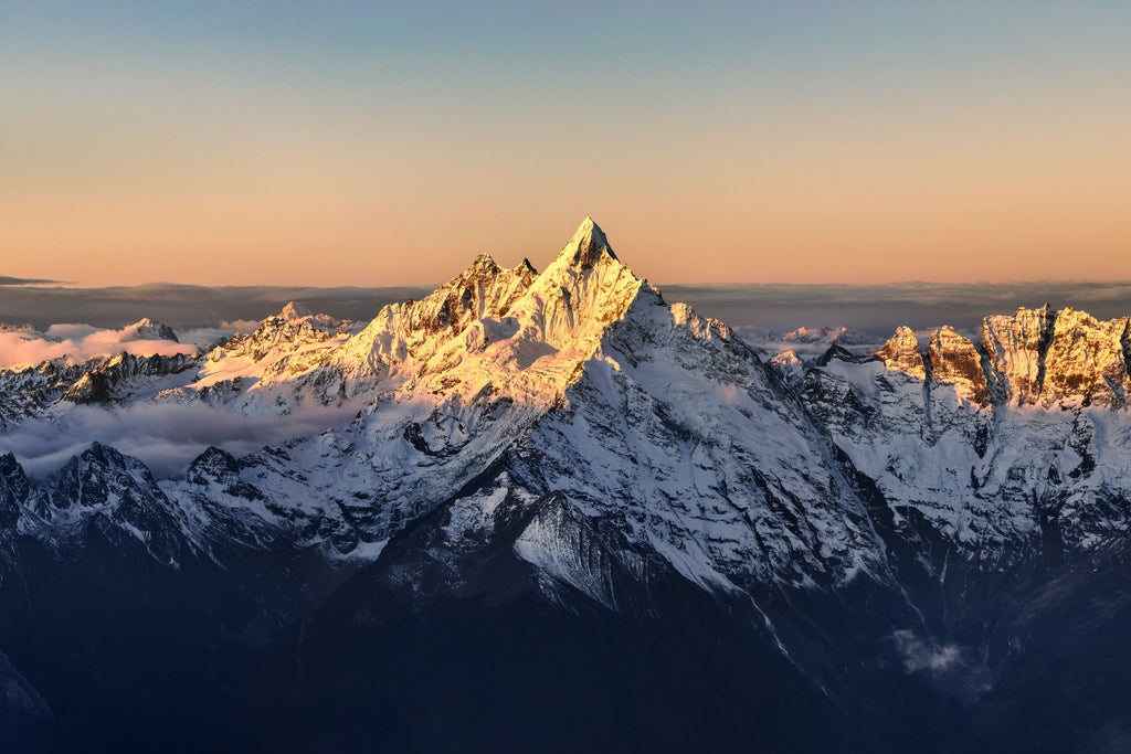 Golden Summit Majesty | Premium Mountain Wall Art