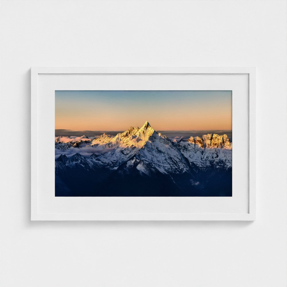 Golden Summit Majesty | Premium Mountain Wall Art