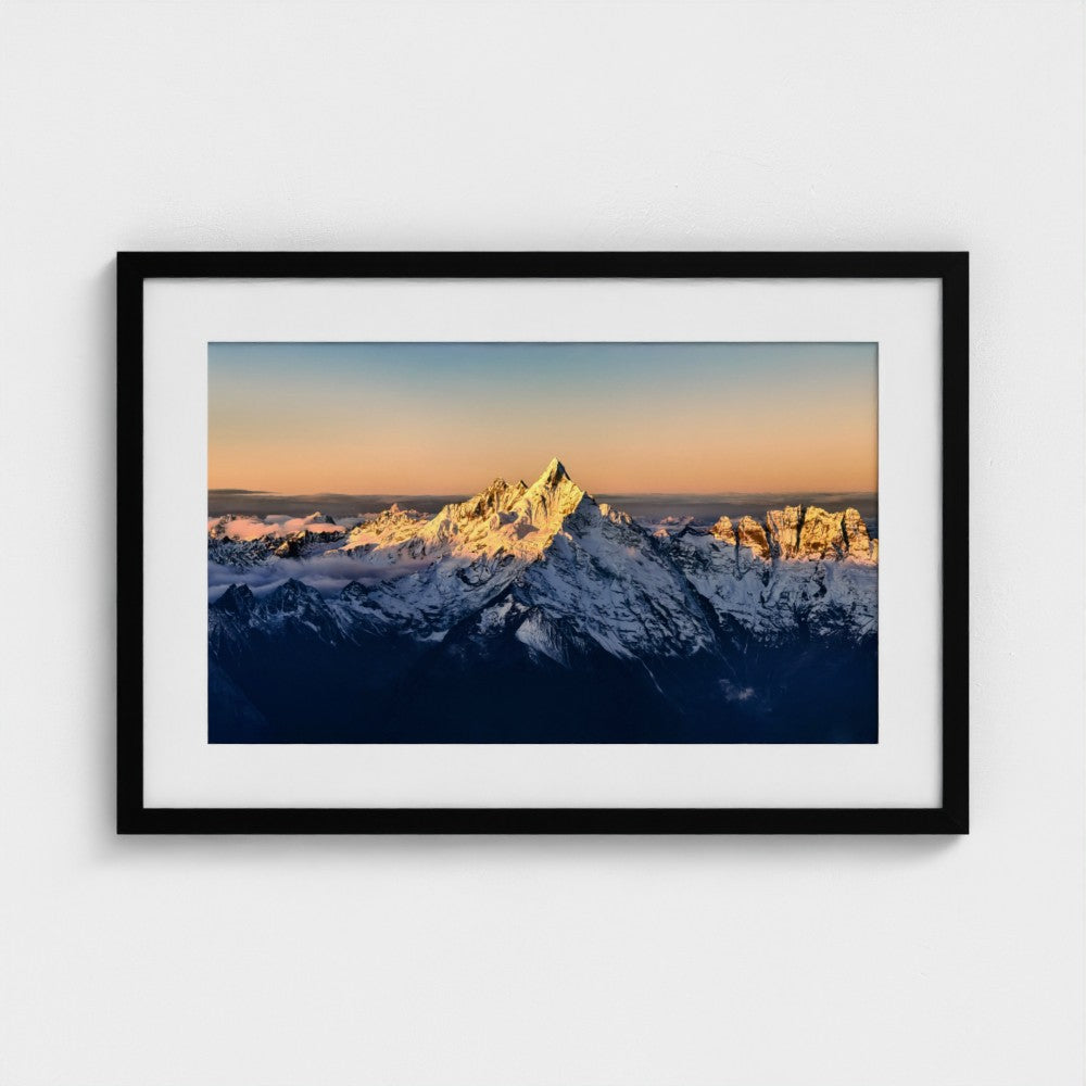 Golden Summit Majesty | Premium Mountain Wall Art