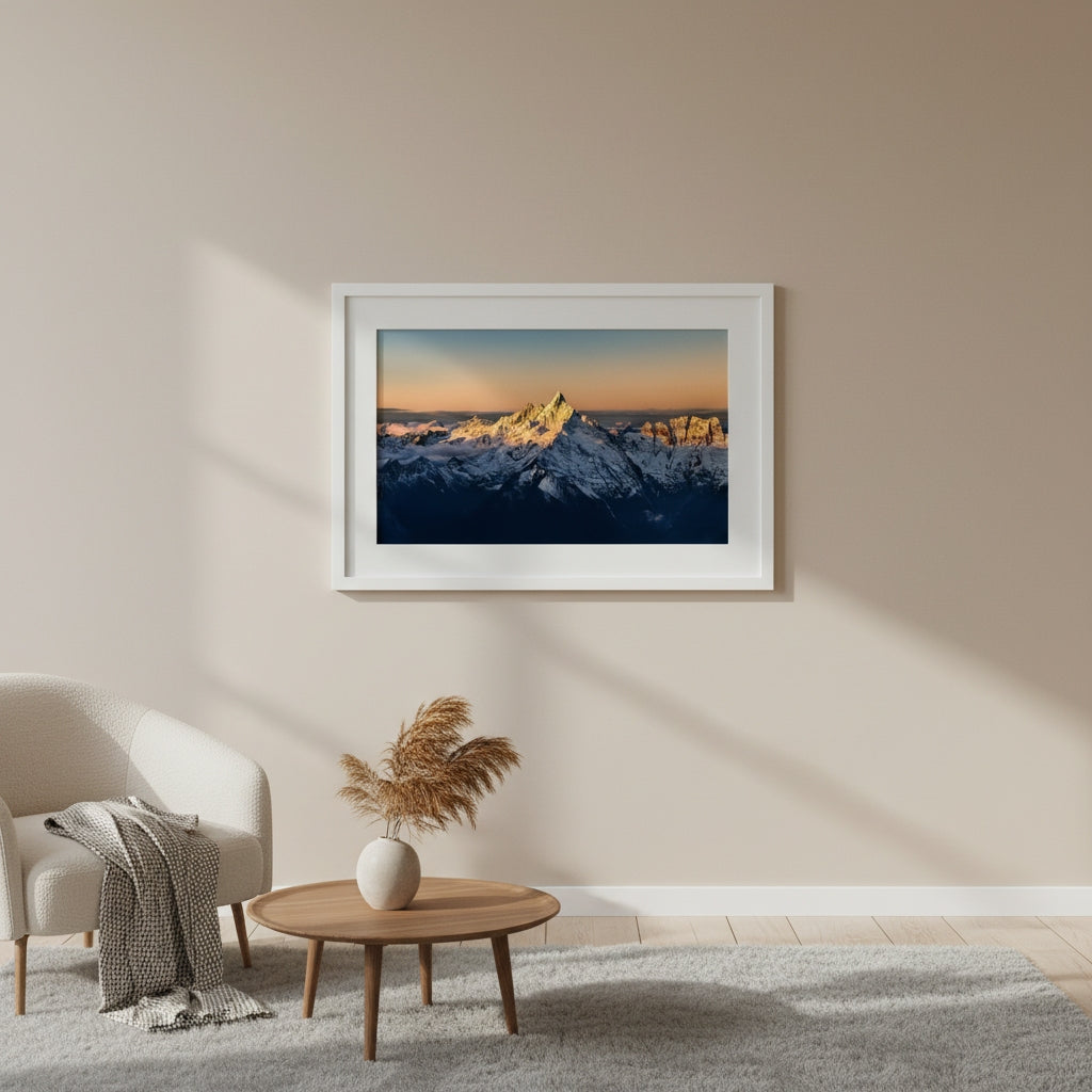 Golden Summit Majesty | Premium Mountain Wall Art