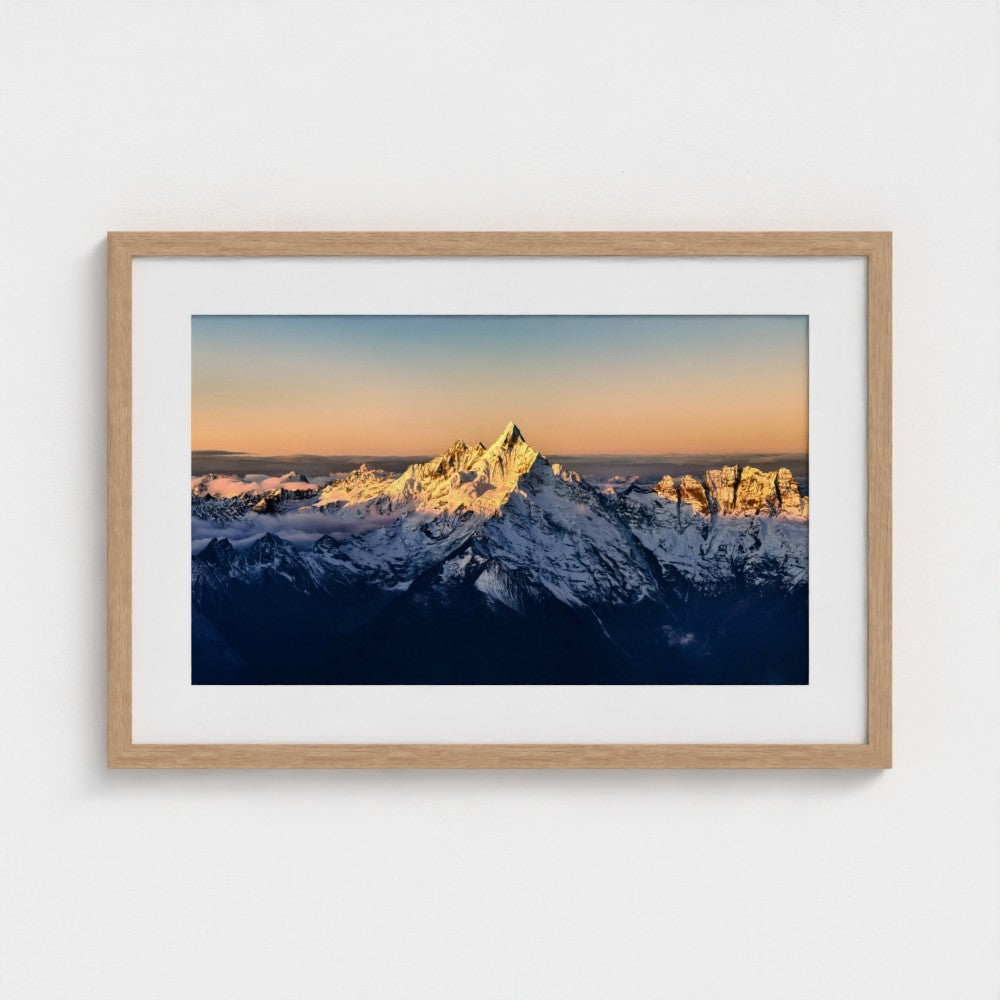 Golden Summit Majesty | Premium Mountain Wall Art