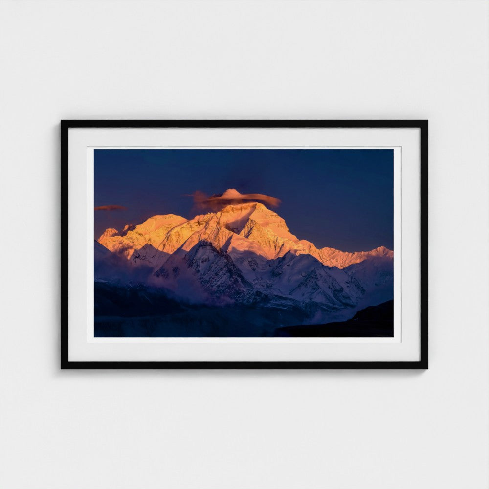 Golden Crown Peak | Premium Framed Mountain Wall Art
