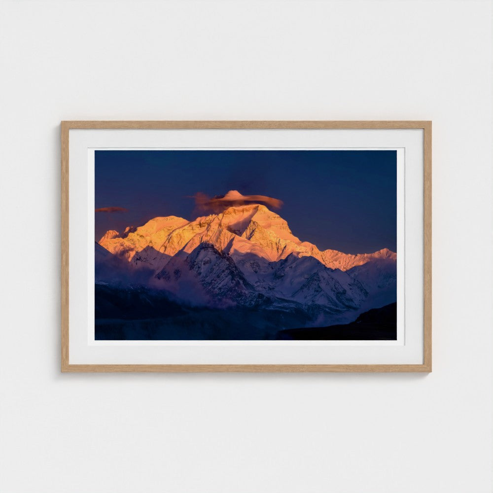 Golden Crown Peak | Premium Framed Mountain Wall Art