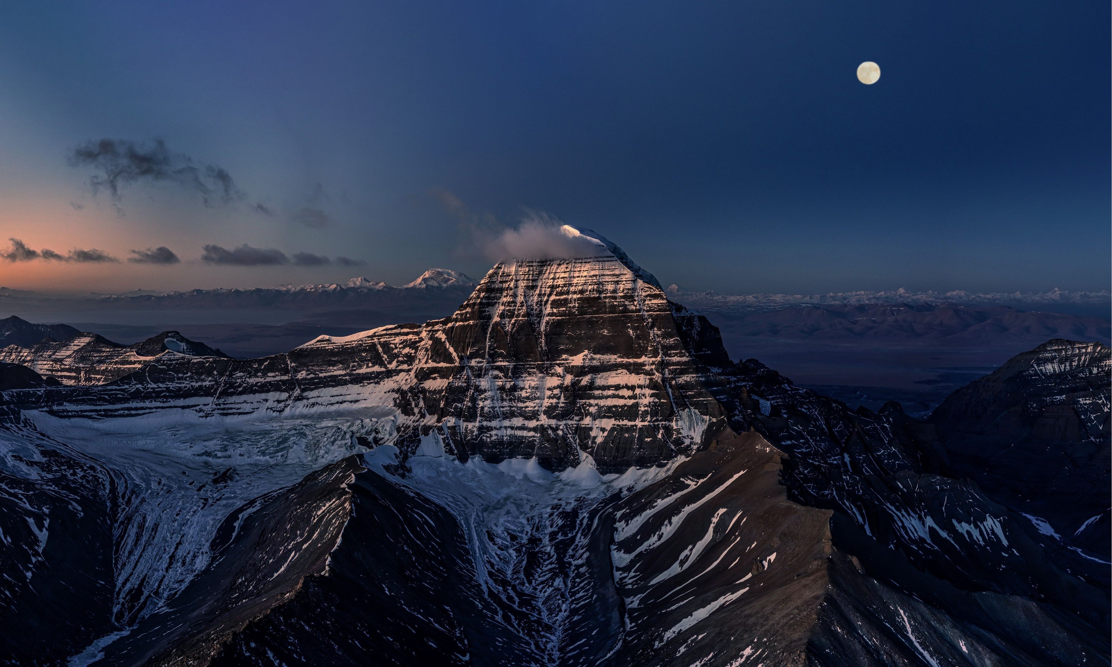 Moon Above the Horizon | Himalayan Series | Poster