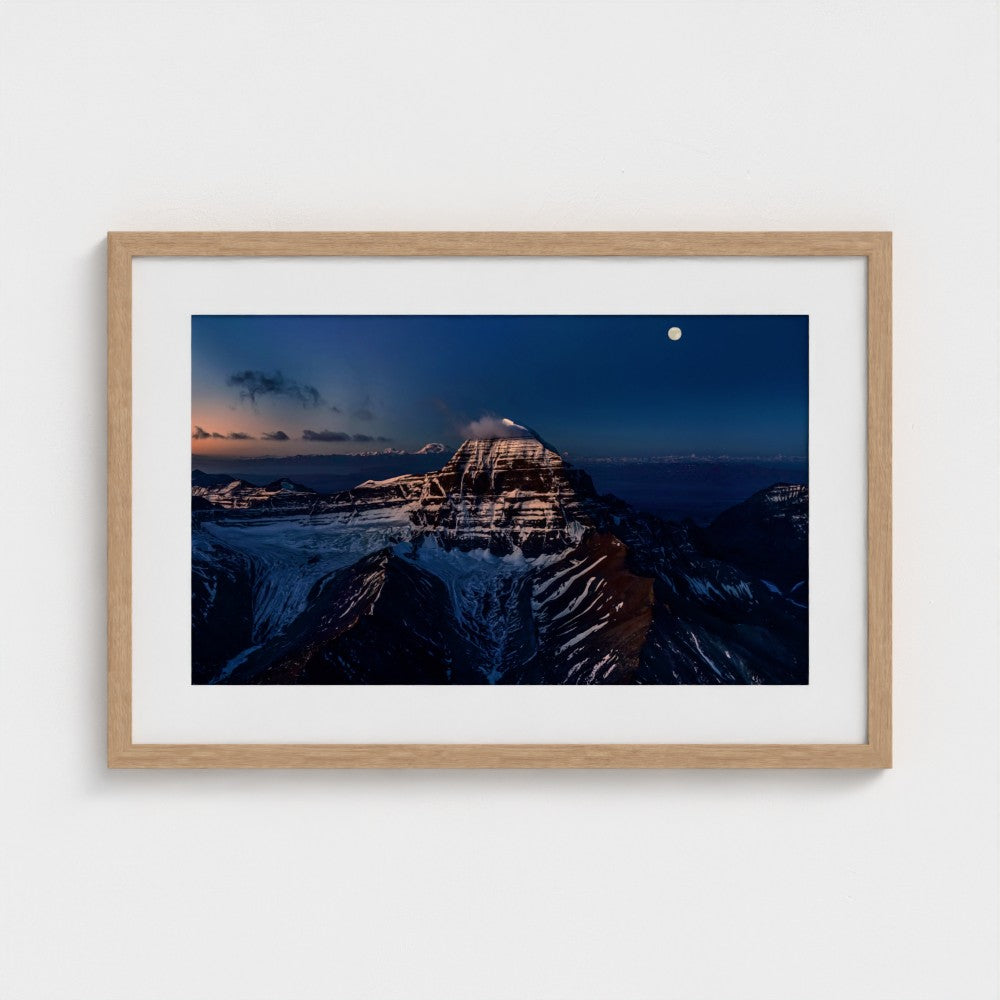 Moon Above the Horizon | Himalayan Series | Framed Print