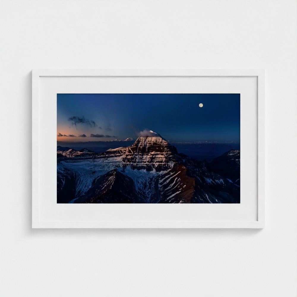 Moon Above the Horizon | Himalayan Series | Framed Print