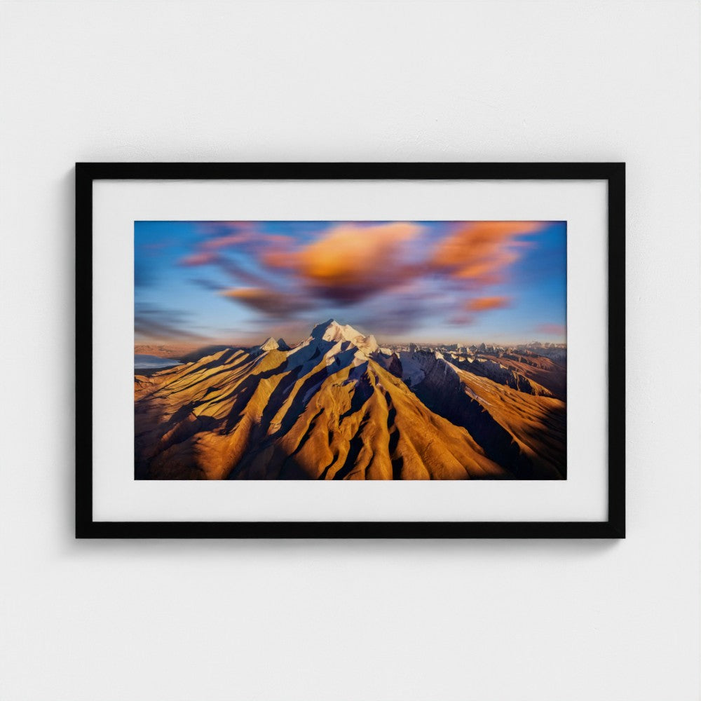 Golden Ridge Summit | Himalayan Series | Framed Print