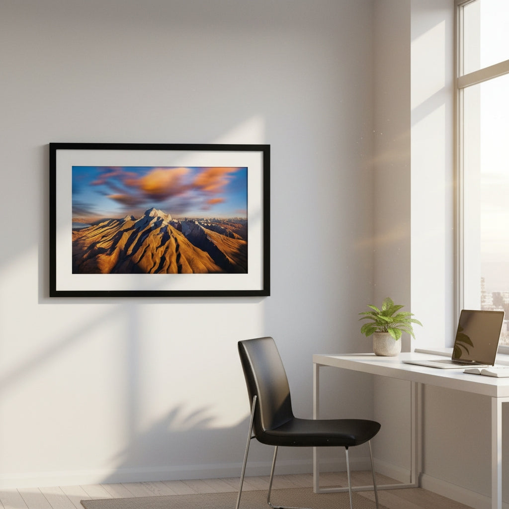 Golden Ridge Summit | Himalayan Series | Framed Print