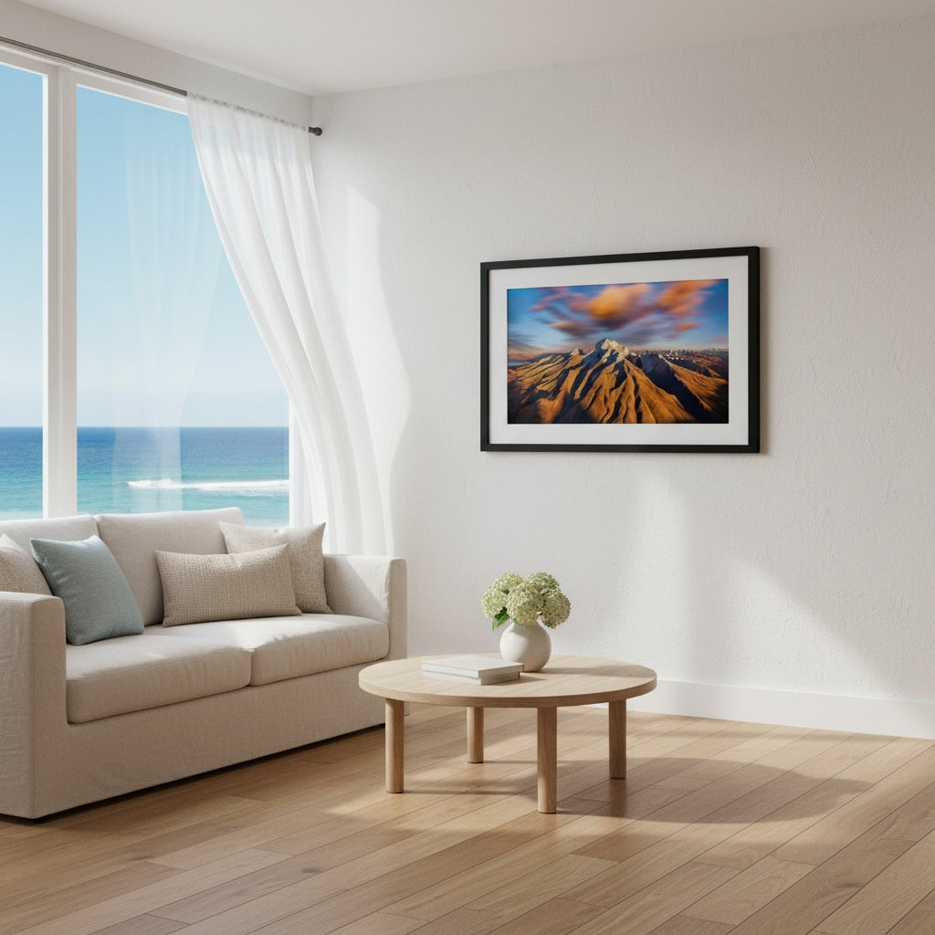 Golden Ridge Summit | Himalayan Series | Framed Print
