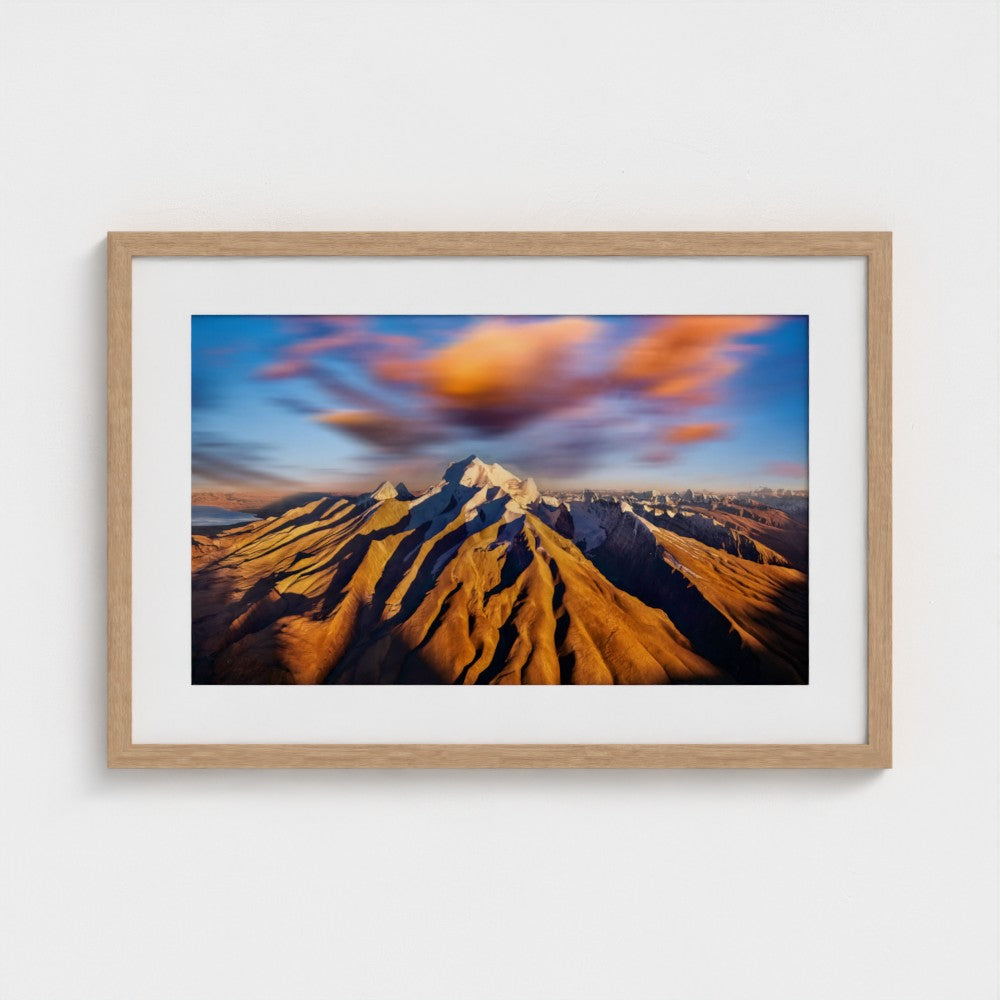 Golden Ridge Summit | Himalayan Series | Framed Print