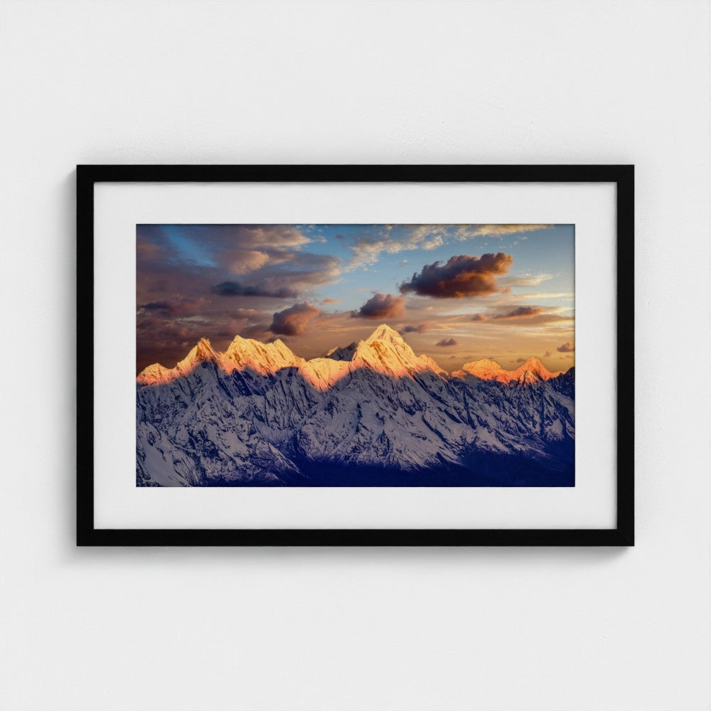 Light on the Snow Ridges | Himalayan Series | Framed Print