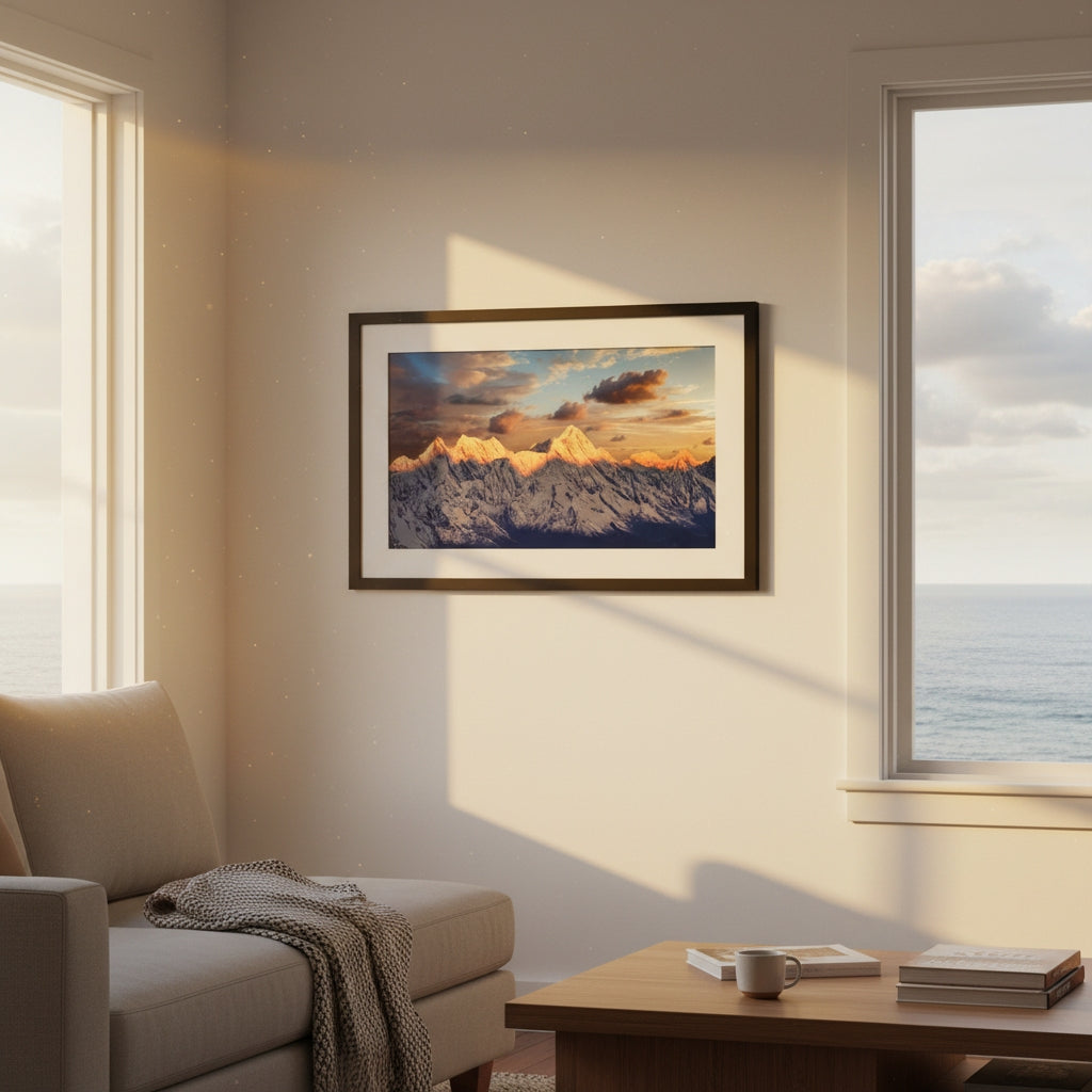 Light on the Snow Ridges | Himalayan Series | Framed Print