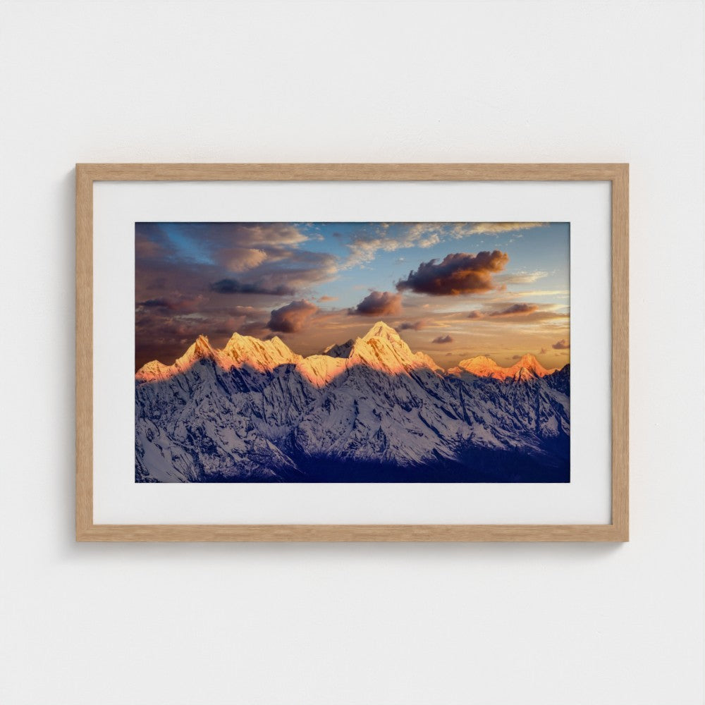 Light on the Snow Ridges | Himalayan Series | Framed Print