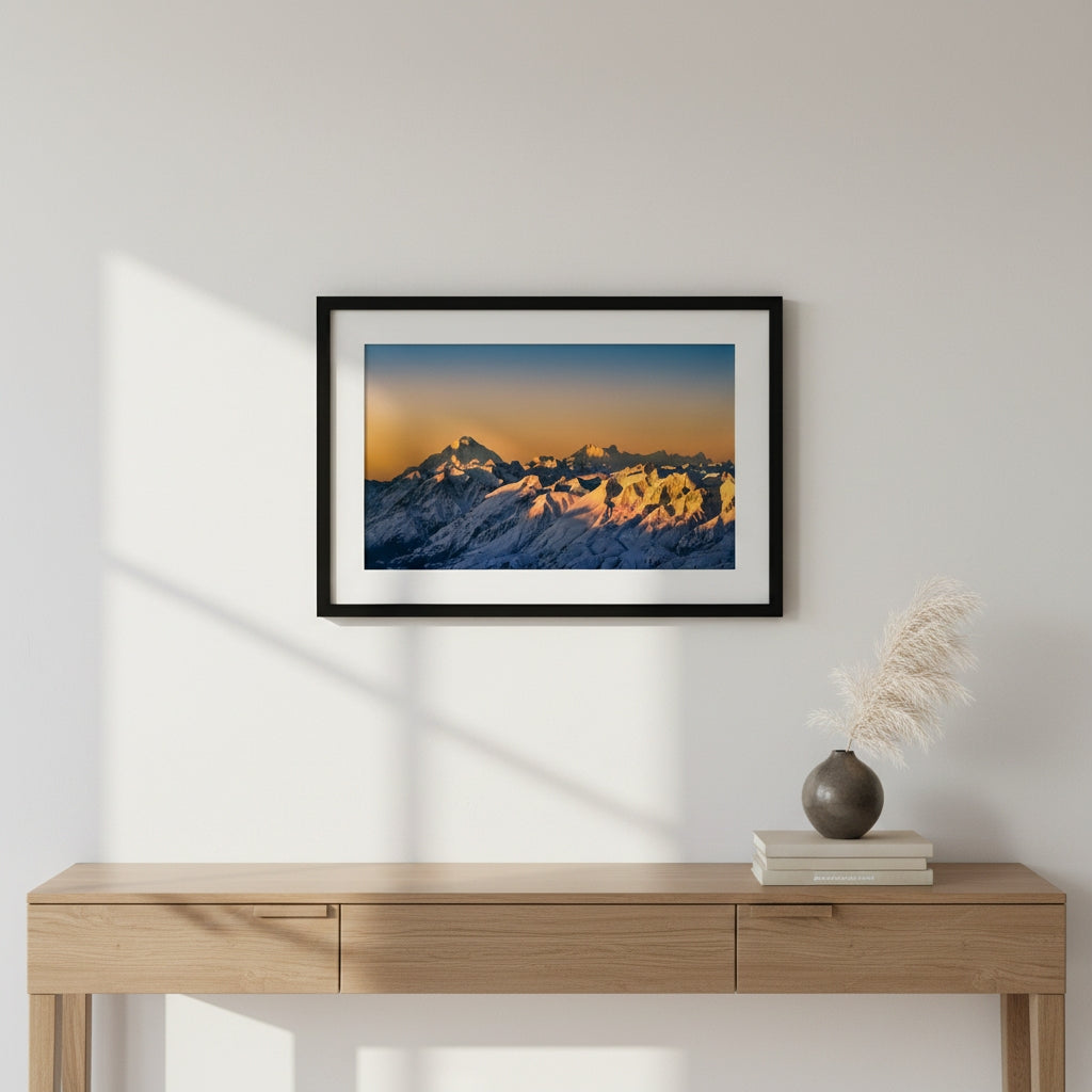 Peaks in Quiet Light | Himalayan Series | Framed Print